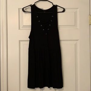 Torrid Size 1 Relaxed Peplum Cross Chest Tank Top